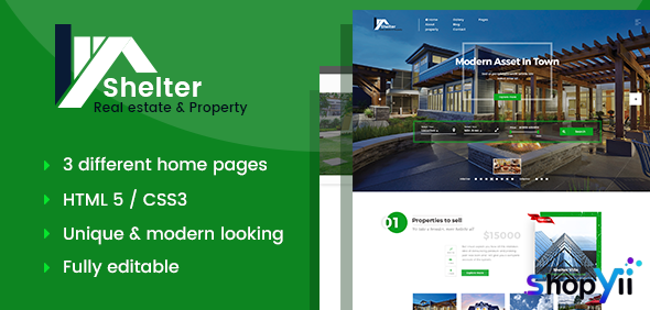Shelter - Real Estate Template
