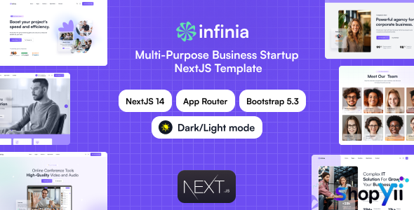 Infinia - Multipurpose business startup NextJS template