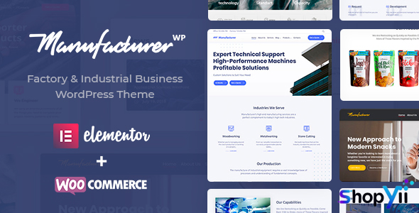 Manufacturer v1.3.4 - Factory and Industrial WordPress Theme