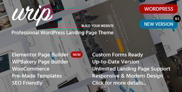 Urip v8.6.3 - Professional WordPress Landing Page