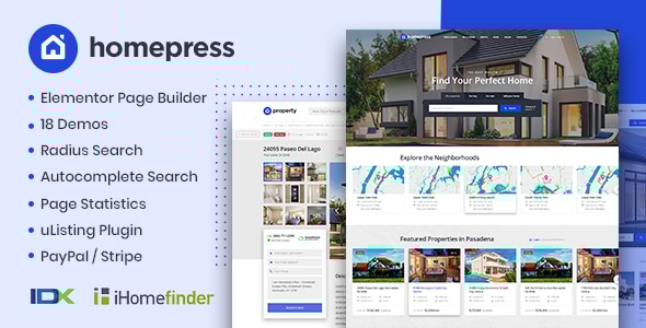 HomePress v1.1.9 - Real Estate WordPress Theme