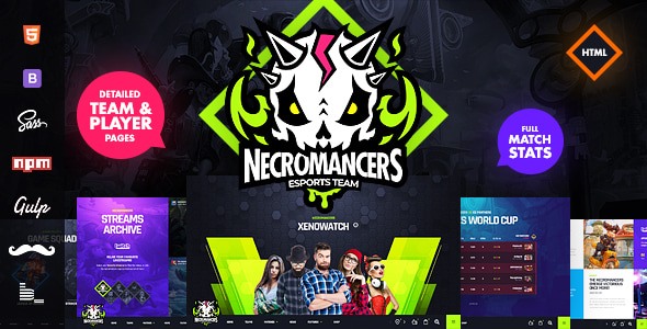 Necromancers v1.5.0 - eSports Team HTML Template