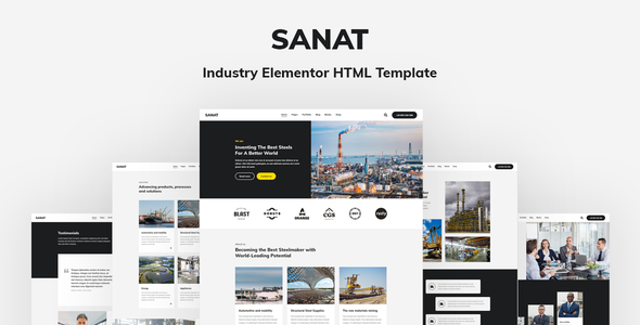 Sanat v1.0 - Industry Elementor HTML Template