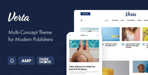 Verta v1.0.2 - Multi-Concept WordPress Theme for Modern Publishers