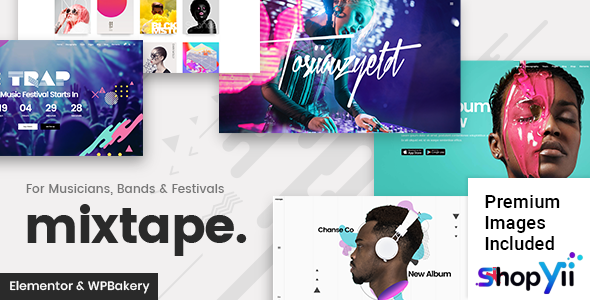 Mixtape v2.0 - Music Theme for Artists, Bands, and Festivals