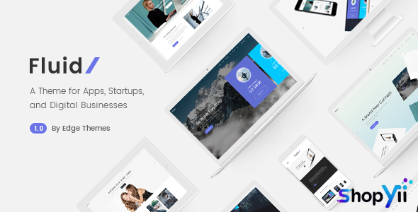 Fluid v1.7 - Startup and App Landing Page Theme