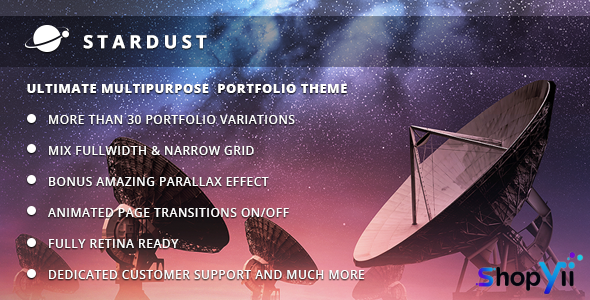 Stardust v3.1 - Multi-Purpose Portfolio WordPress Theme