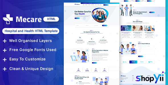 Mecare – Hospital and Health HTML Template