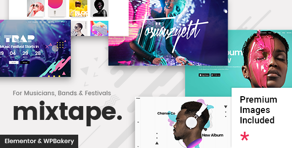 Mixtape v1.8 - Music Theme for Artists, Bands, and Festivals