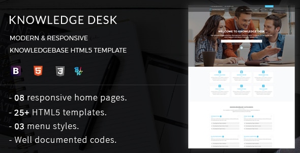 Knowledge Desk v1.0 - Responsive Knowledgebase HTML5 Template