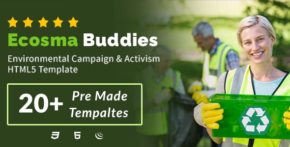 Ecosma Buddies v1.0 - Environmental Campaign & Activism HTML5 Template