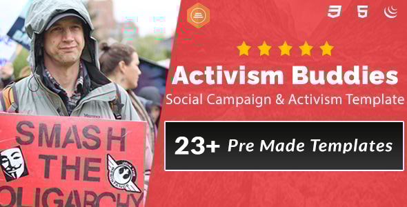 Activism Buddies v1.0.1 - Social Campaign & Non Profit HTML5 Template