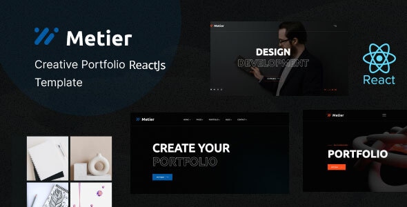 Metier - Personal Portfolio React Template