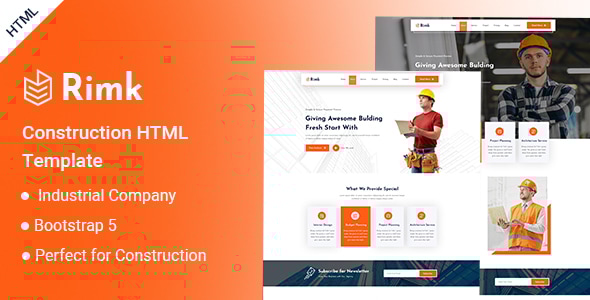Rimk - Construction HTML Template