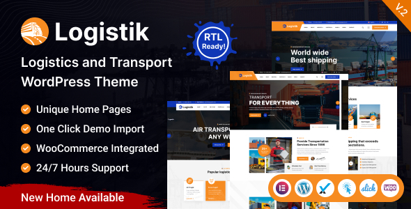 Logistik v1.0.0 – Transport & Logistics WordPress Theme