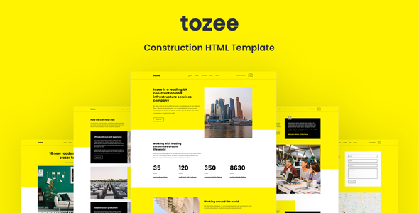 Tozee v1.0 - Construction HTML Template