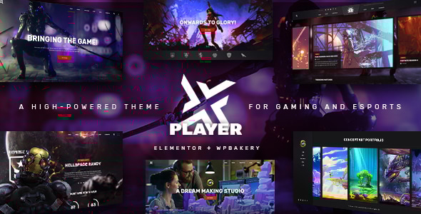 PlayerX v1.8 - A High-powered Theme for Gaming and eSports