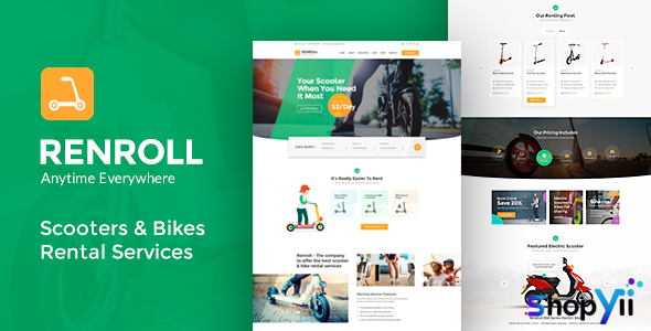 Renroll v7.1 - Scooter & Bike Rentals Theme