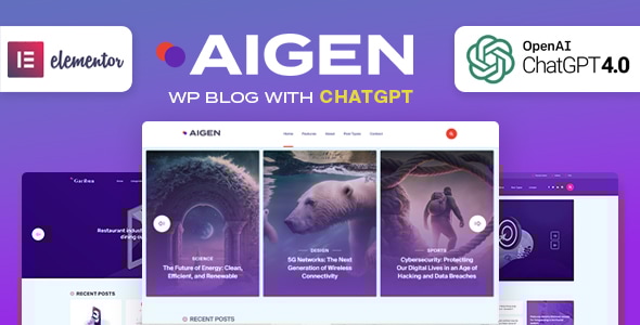 Aigen v1.0 - AI Inspired WordPress Blog Theme