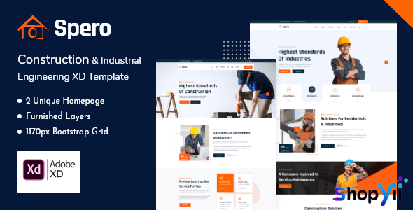 Spero v1.0 - Construction Industry XD Template