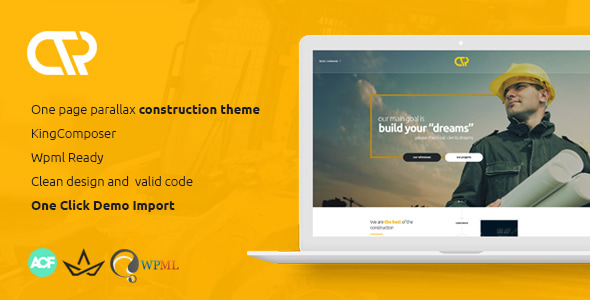 Consta v1.0 - One Page Construction WordPress Theme