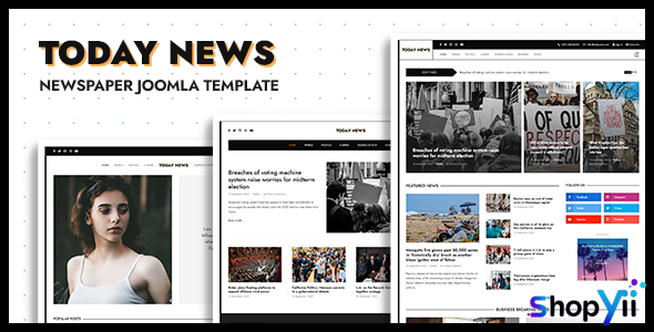 Today News v1.0 - Newspaper, Magazine & News Joomla Template