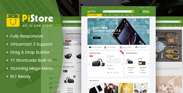 PiStore v3.9.6 - Multipurpose eCommerce VirtueMart Template