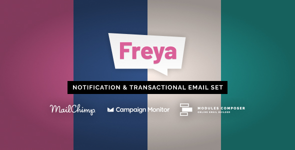 Freya v1.0 - Notification & Transactional Email Templates with Online Builder