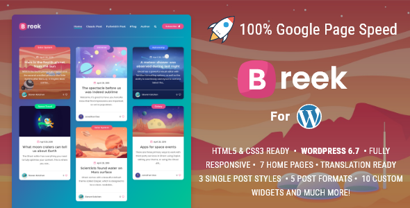 Breek v2.0.5 - Minimal Masonry Theme for WordPress