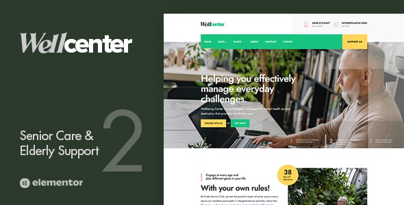 Wellcenter v1.3 - Senior Care & Support WordPress Theme