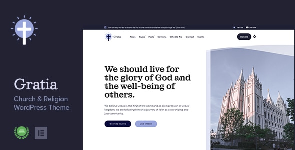 Gratia v1.0 - Church & Religion WordPress Theme
