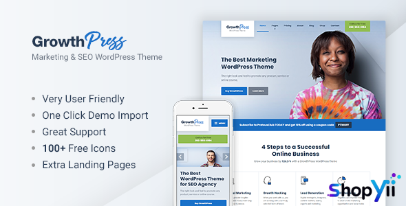 GrowthPress v1.6.3 - Marketing and SEO WordPress Theme