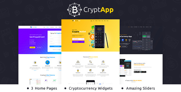 CryptApp Landing Page v1.8 - Cryptocurrency Theme
