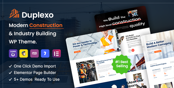 Duplexo v2.1 – Construction Renovation WordPress Theme