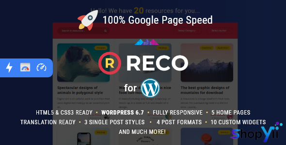 Reco v4.7.0 - Minimal Theme for Freebies