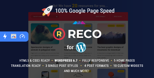 Reco v4.0.5 - Minimal Theme for Freebies