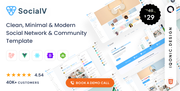 SocialV v2.0 - Vue Js, HTML Social Network & Community Admin Template