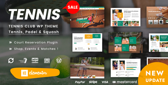 Spyn v1.3 - Tennis Club WordPress Theme