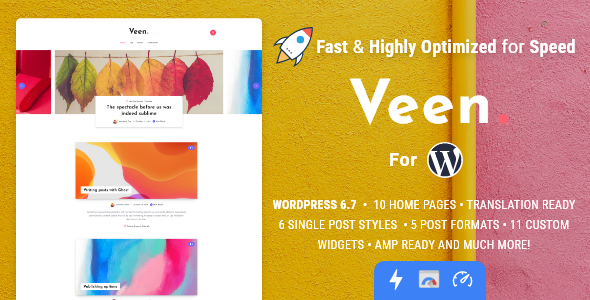 Veen v1.2.3 - Minimal & Lightweight Blog for WordPress