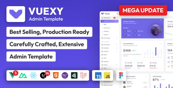 Vuexy v6.5 - Vuejs, React, HTML & Laravel Admin Dashboard Template