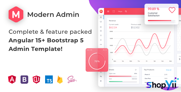 Modern Admin v3.3 - Angular 13+ Bootstrap 4 Admin Dashboard Template