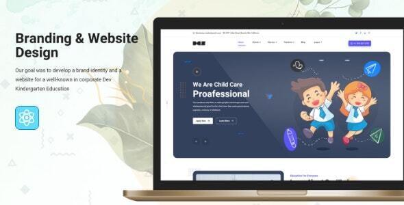 Dev Kindergarten - Education Template Vue & React JS