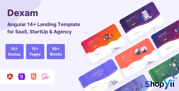 Dexam v1.0 - Angular & Bootstrap 4 Html SaaS, Startup & Product Landing Page