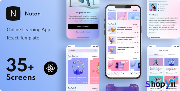 Nuton – Online Learning React App - PWA