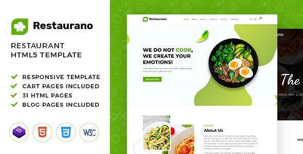 Restaurano v1.0 - Restaurant HTML Template