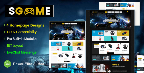 SGame v1.0.1 - Responsive Accessories Store OpenCart Theme (Include 3 mobile layouts)