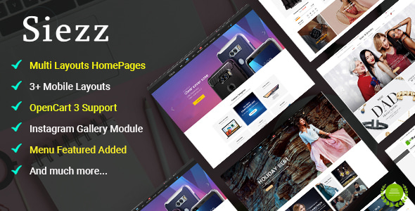 Siezz v1.0.0 - Multi-purpose OpenCart 3 Theme ( Mobile Layouts Included)