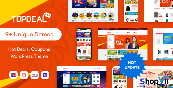 TopDeal v2.1.3 - Multi Vendor Marketplace Elementor WooCommerce WordPress Theme