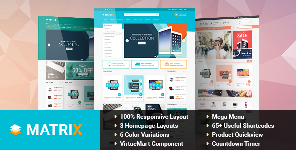 Matrix v3.9.6 - Responsive VirtueMart Joomla Template