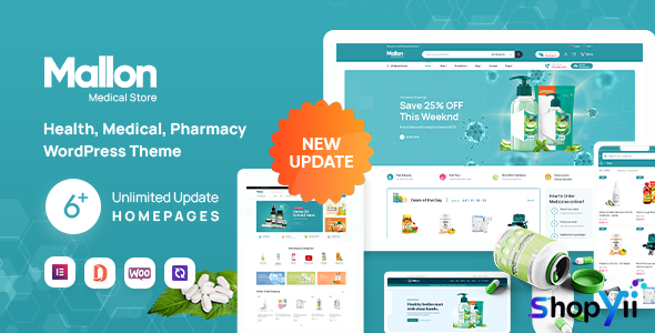 Mallon v1.5.2 - Medical Store Elementor WooCommerce WordPress Theme